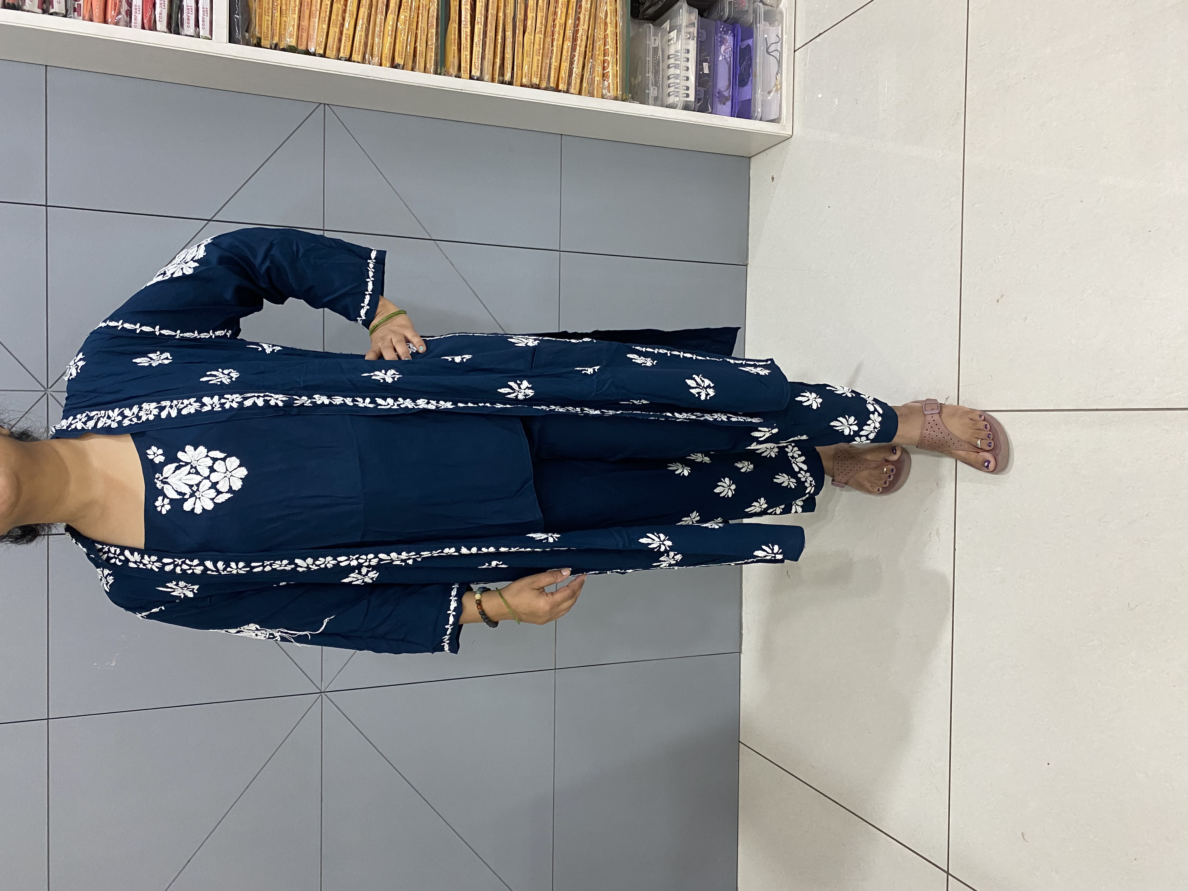 Rayon three pieces designer wear