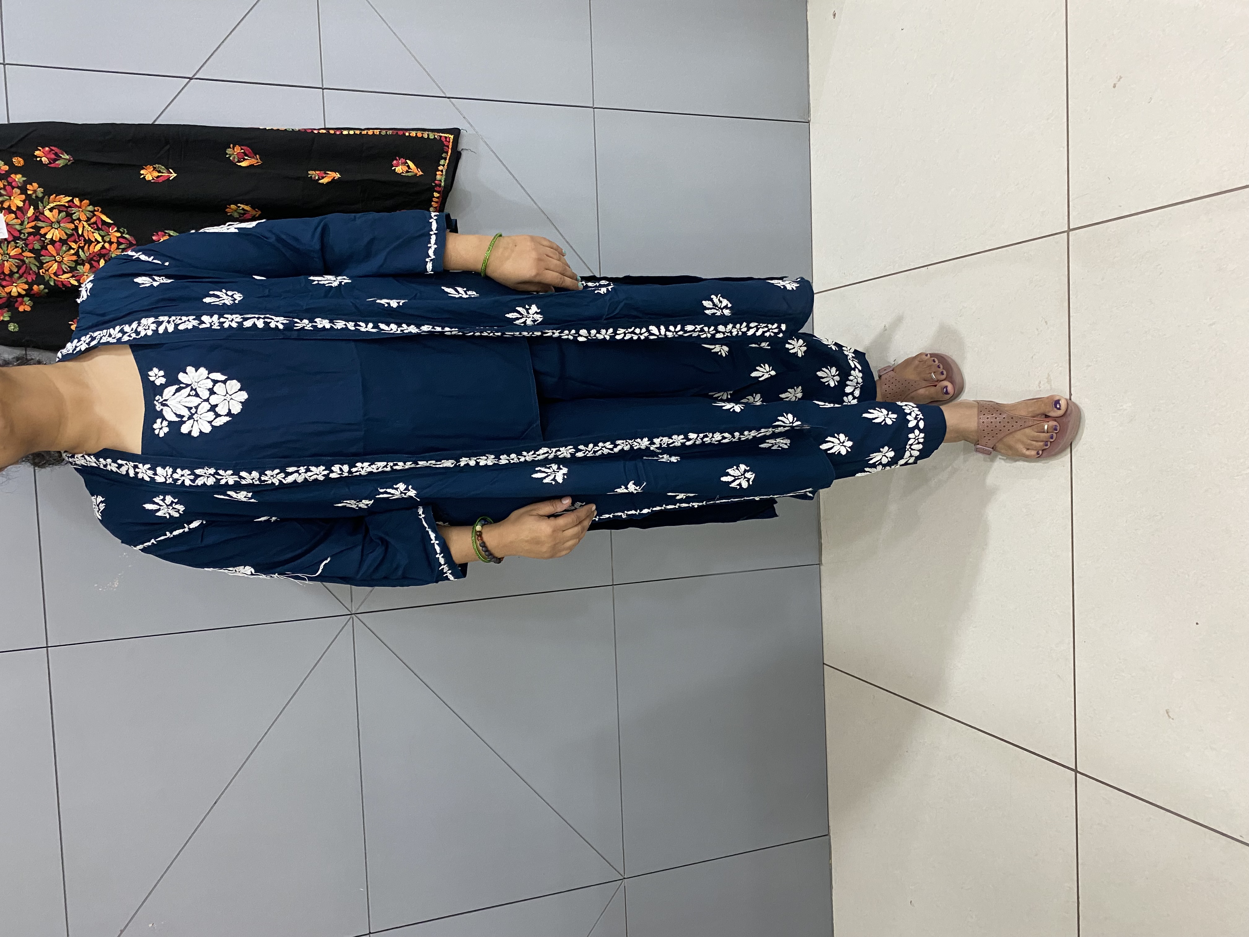 Rayon three pieces designer wear